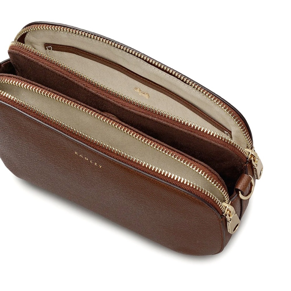 RADLEY London Dukes Place Multi-Compartment Leather Crossbody Bag - Chocolate - Picture 3 of 4